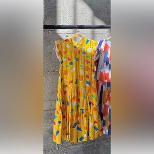 THML abstract print knee length in yellow. Medium.